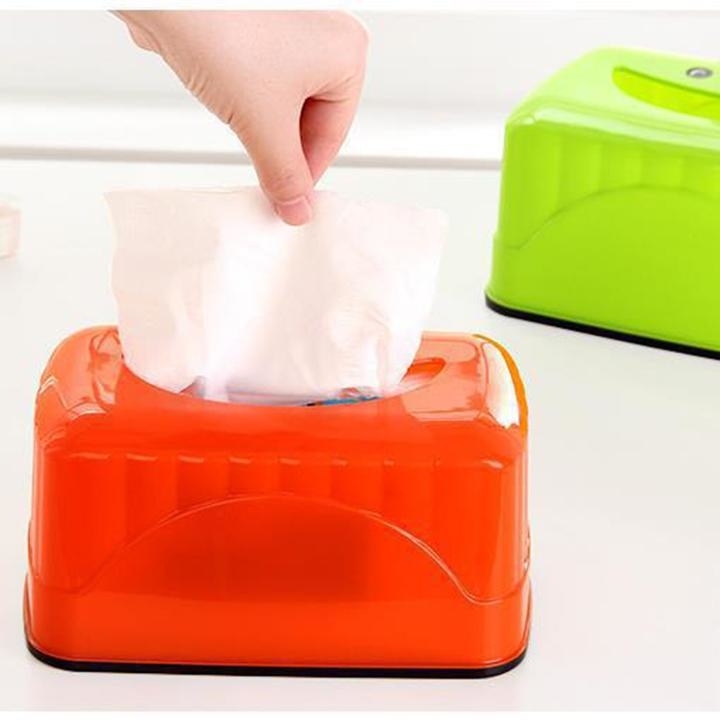 Hộp đựng khăn giấy nhựa để bàn hình mặt cười