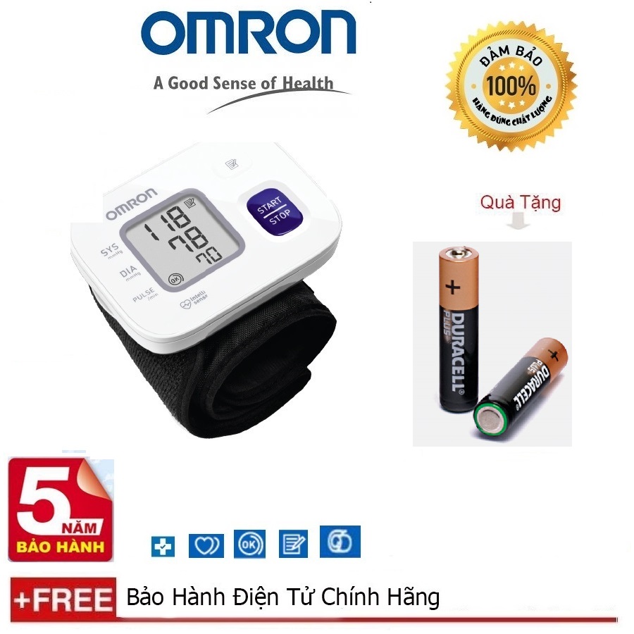 Máy Đo Huyết Áp Cổ Tay Omron Hem 6161 - Bảo hành 5 năm