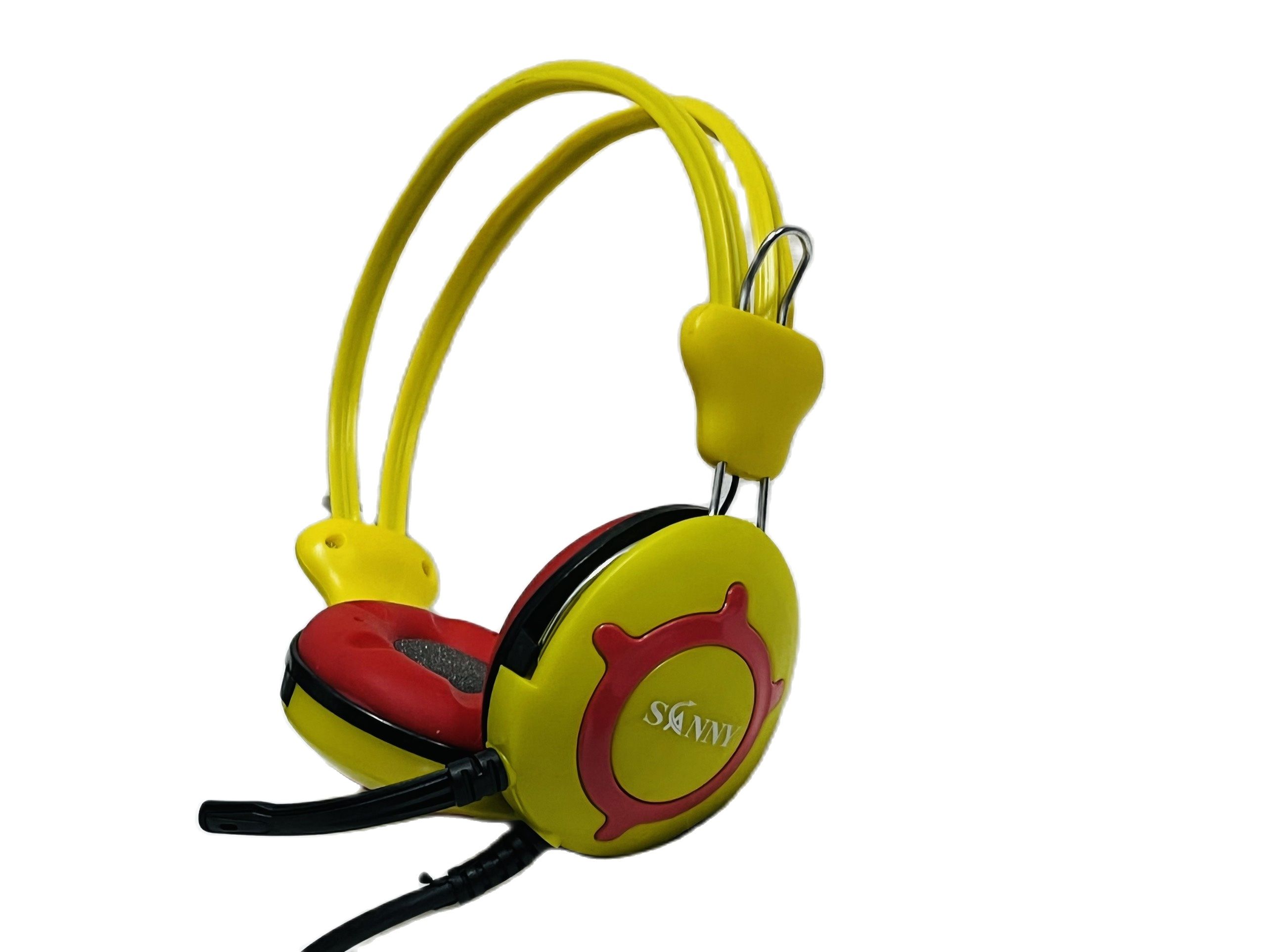 Tai nghe chụp tai Trâu vàng SANNY V2K kèm Mic, tai nghe có dây-Màu vàng