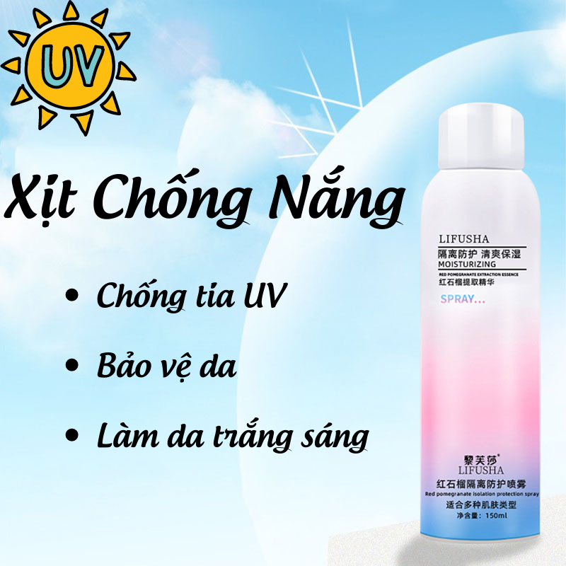 Xịt Chống Nắng, Kem Chống Nắng Dạng Xịt Chống Nắng Hiệu Quả Nâng Tone Trắng Da