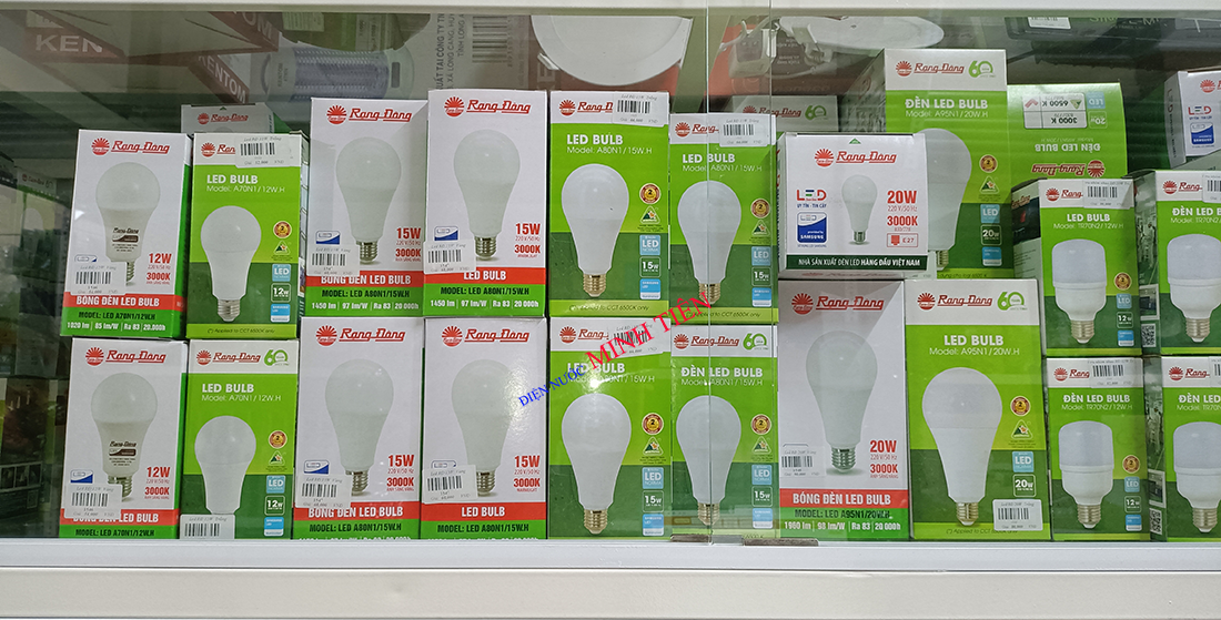 Bóng led tròn, bóng đèn led bulb tròn 12w, 15w, 20w rạng đông