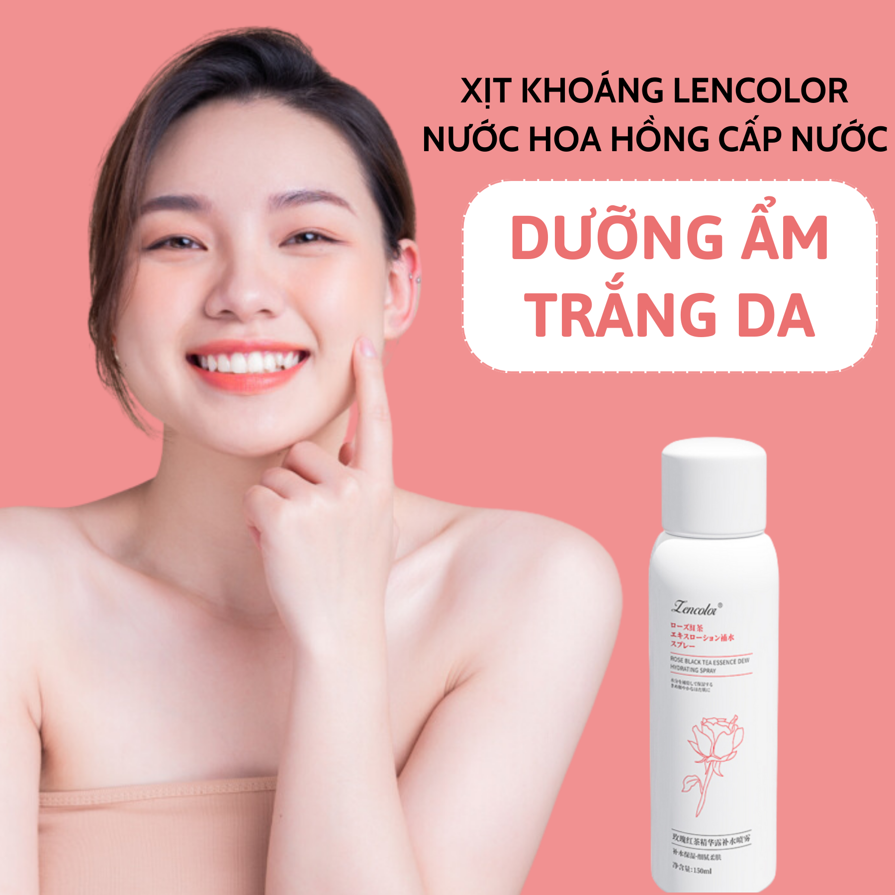 Xịt khoáng dưỡng ẩm, làm sáng da, xịt khoáng cấp nước làm dịu da, chống lão hóa