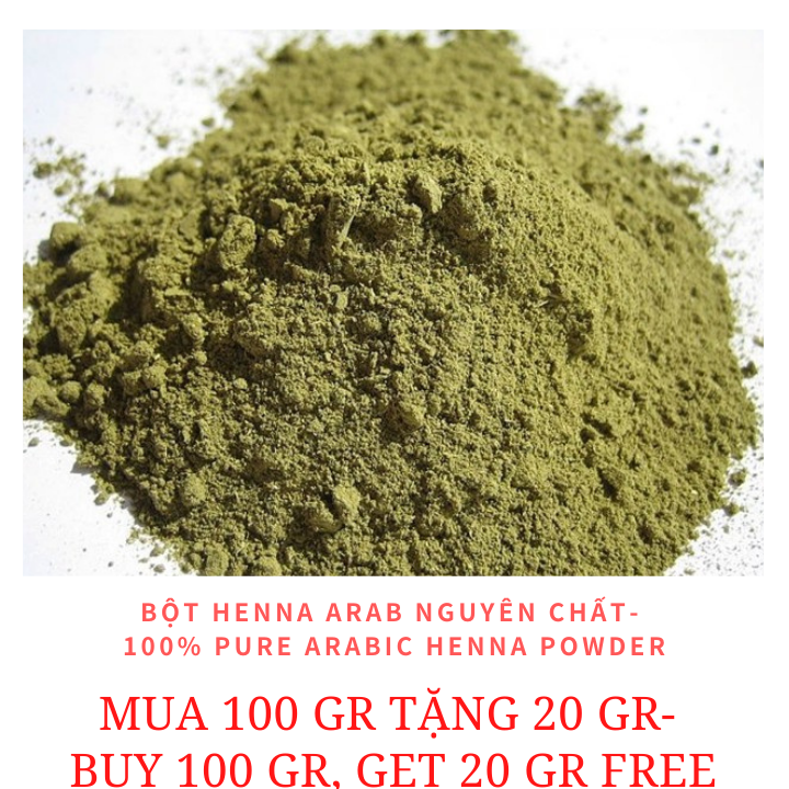 Bột nhuộm tóc henna Arab nguyên chất nhuộm tóc nâu đỏ tự nhiên- 100% pure henna powder