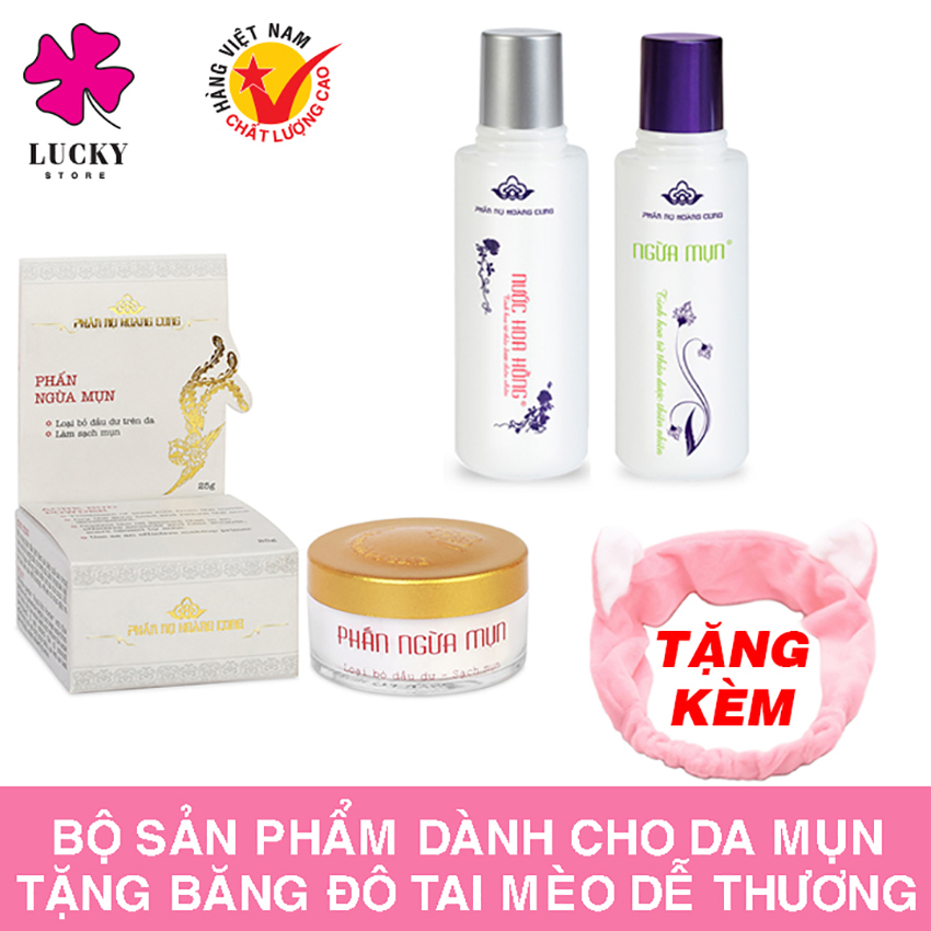 Bộ sản phẩm dành cho da mụn Phấn Nụ Hoàng Cung - Phấn ngừa mụn luckystall 1