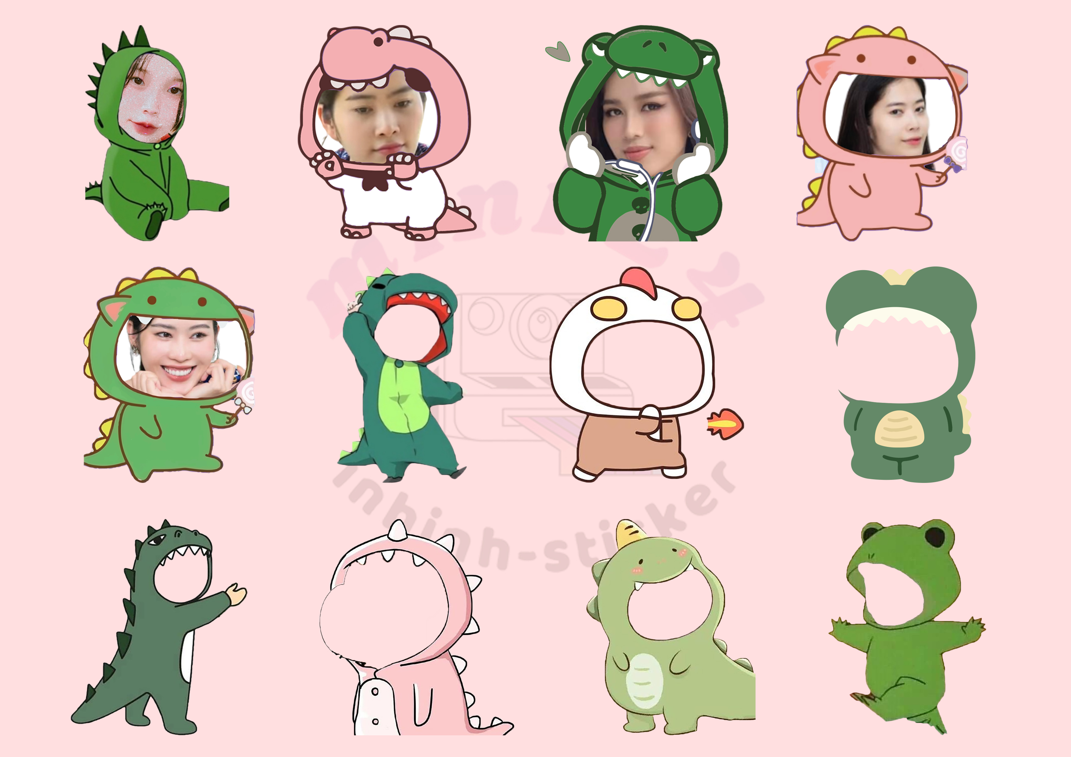 Bộ sticker dán ghép hình in theo yêu cầu