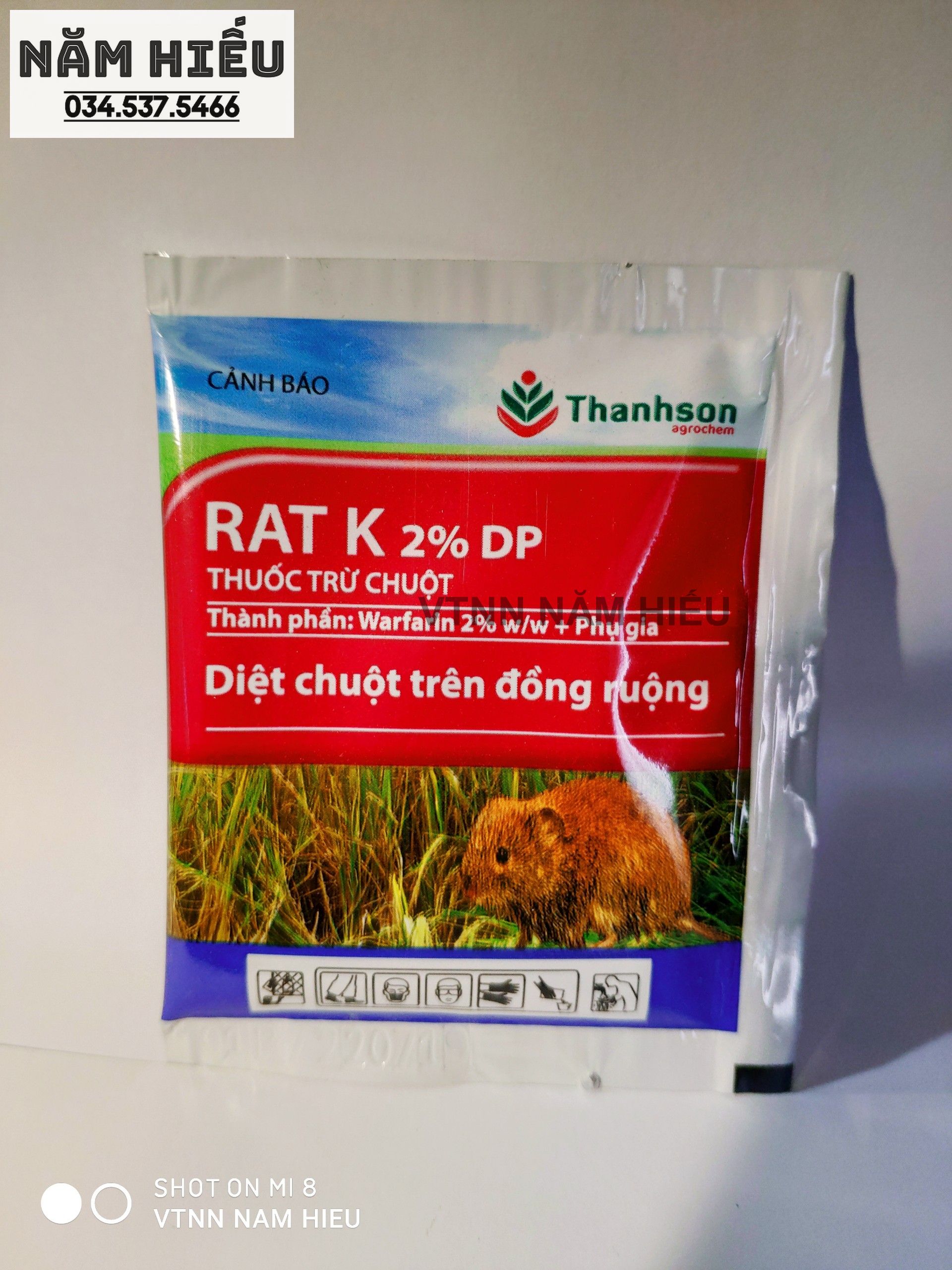 1 hộp 10 gói RAT K - Thuốc diệt chuột - nhóm chống đông máu