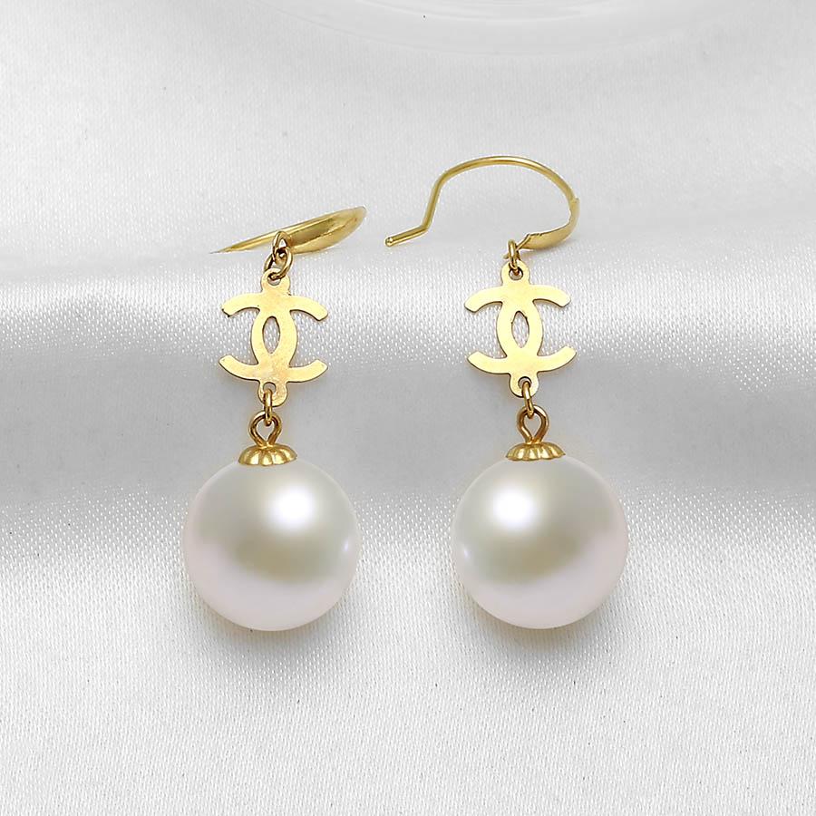 EROPI - Bông tai vàng 18k ngọc trai thật Sebastian