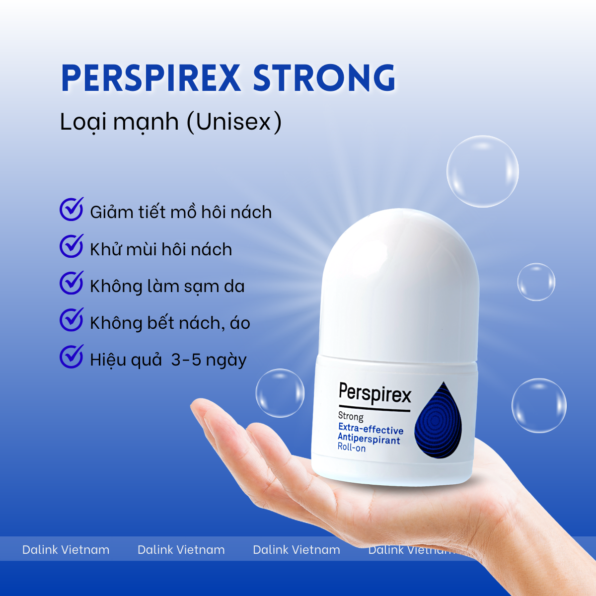 Lăn nách Perspirex Strong - khử mùi hôi nách và giảm tiết mồ hôi loại mạnh