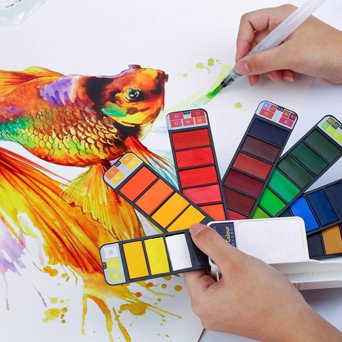 [HCM][RẺ VÔ ĐỊCH - TẶNG BÚT GEL TRẮNG SUPERIOR] MÀU NƯỚC SUPERIOR DẠNG THẺ QUẠT 18/25/33/42 (TẶNG KÈM CỌ NƯỚC)