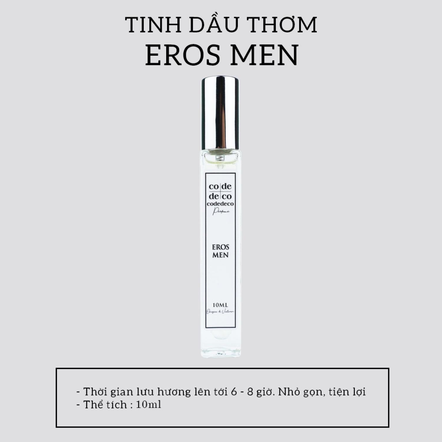 Nước hoa dạng xịt Code Deco Eros Men 10ml,nam tính,gợi cảm,thu hút Chính Hãng.