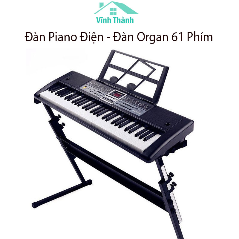 [ TẶNG CHÂN ĐÀN ] Đàn Piano Đàn Điện Đàn Organ Electronic Keyboard Đàn 61 - Dành cho người mới học