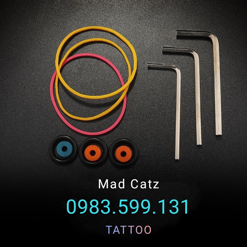 Bộ lục giác máy xăm , núm giữ kim , vòng đàn hồi lưỡi gà hades tattoo