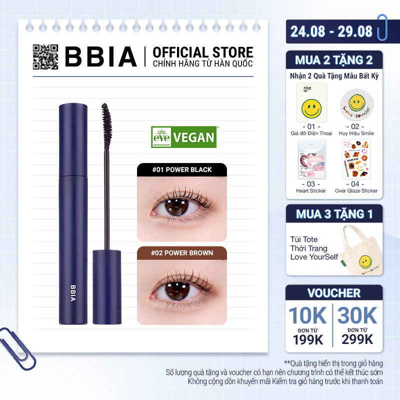 Mascara Làm Dày Mi Bbia Never Die Mascara