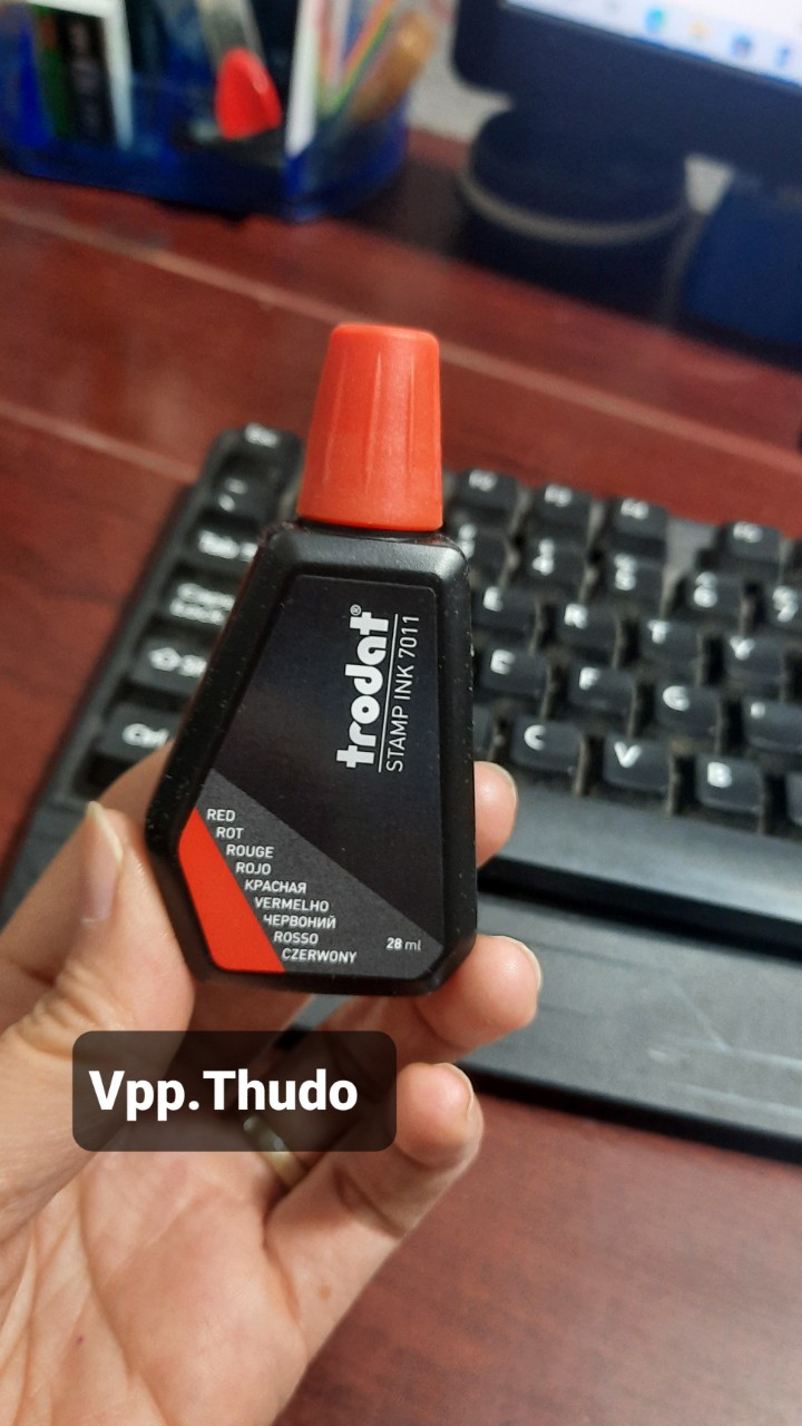 Mực dấu trodat colour 7011 /mực dấu văn phòng phẩm thủ đô/mực khắc dấu trodat stamp ink 7011 28ml
