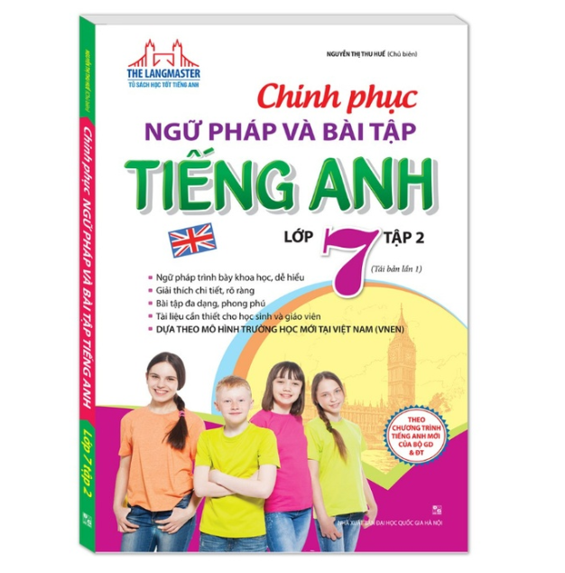 Sách - The Langmaster - Chinh phục ngữ pháp và bài tập tiếng Anh lớp 7 - Tập 2