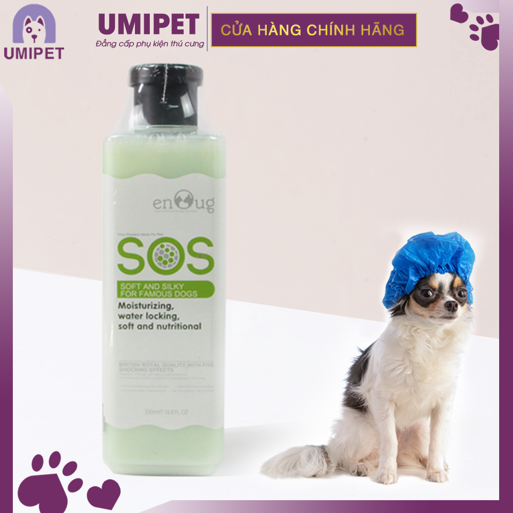 Sữa tắm SOS xanh ngọc UMIPET phục hồi và làm mượt lông sáng bóng cho thú cưng - Sữa tắm SOS xanh ngọc 530ml