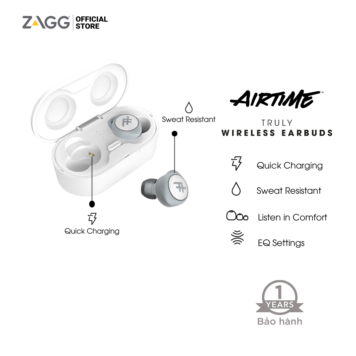 Tai nghe iFrogz earbud không dây Airtime