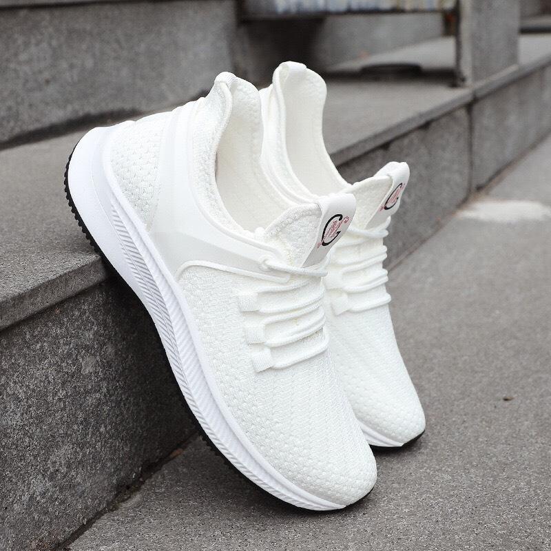 Giày Thể thao Sneaker Nam Nữ thời trang đế cao su cực êm vải dệt cao cấp đủ size 38-44  004- 2 màu