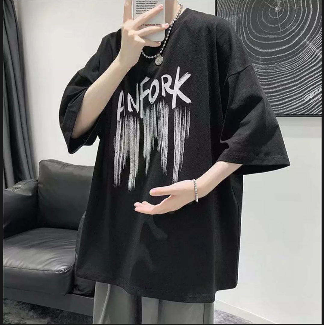 [HCM]Áo Thun Nam Nữ Form Rộng In Hình ANFORK độc đẹp Vải Dày Mịn Thiết Kế Thời Trang Đường May Sắc Sảo