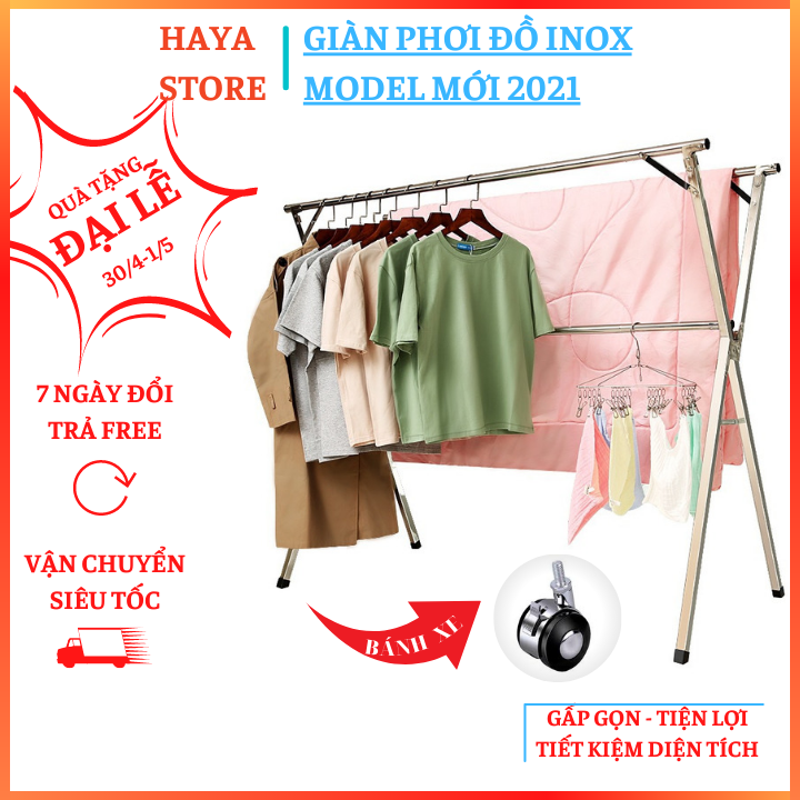 Giàn phơi thông minh haya super smart, giàn phơi đồ gấp gọn, cây phơi quần áo trong nhà, ngoài trời