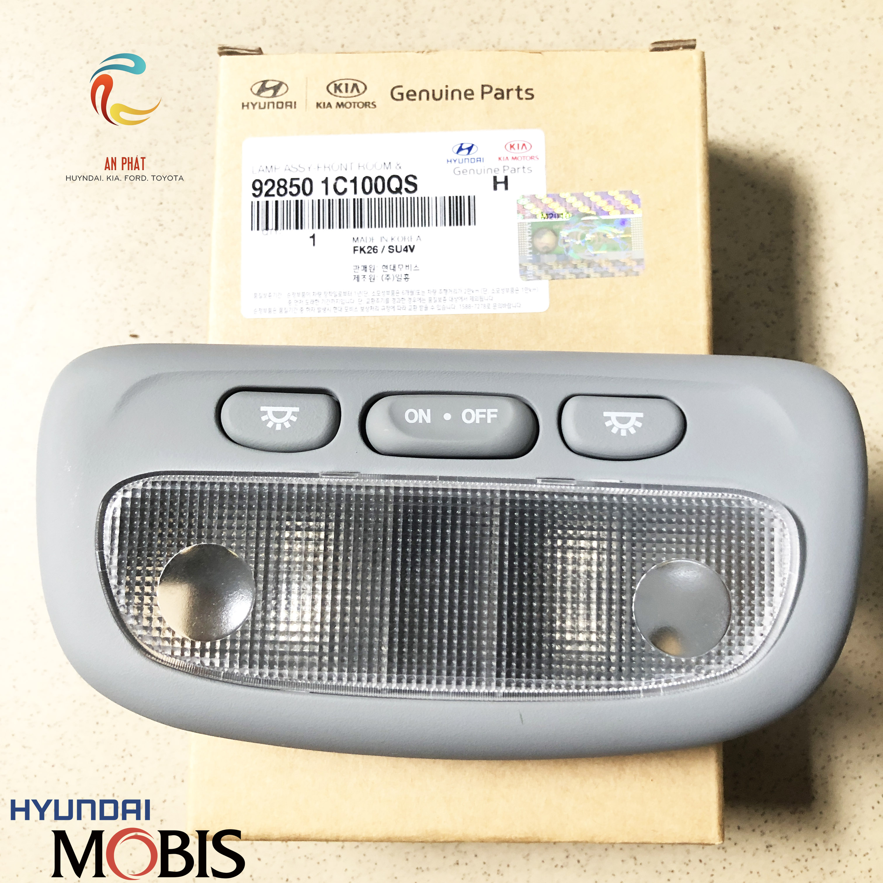 Đèn trần hyundai getz mã phụ tùng 928501c100qs chính hãng huyndai mobis hàn quốc