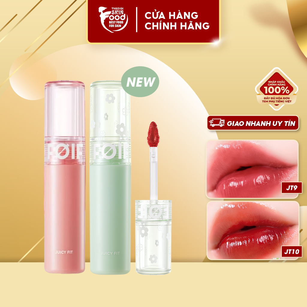 Son tint bóng thuần chay, ẩm mọng, bền màu foif juicy fit tint 3g