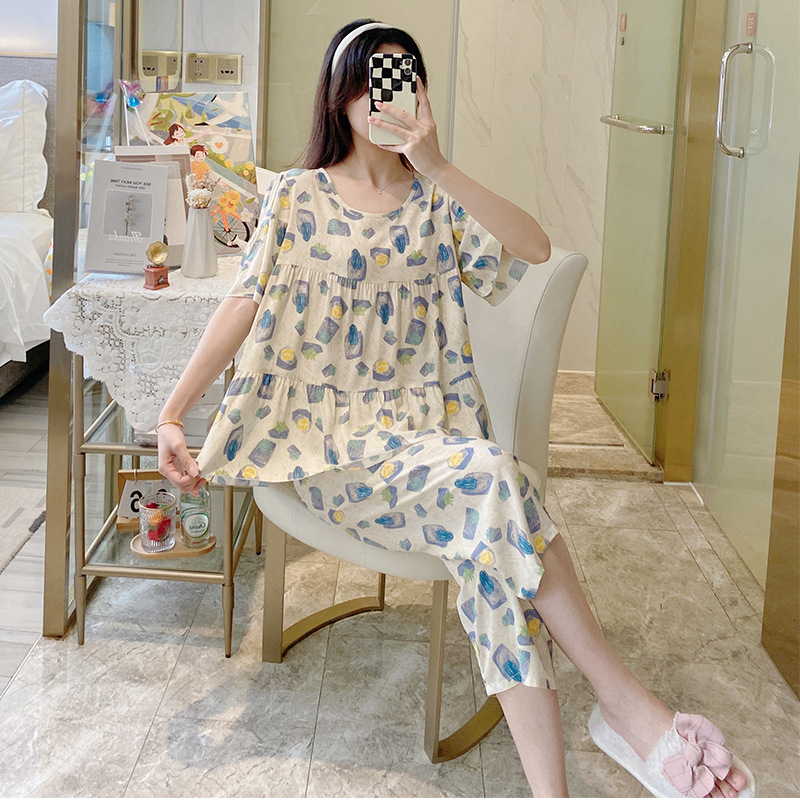 Đồ bộ nữ,bộ mặc nhà lửng chất lanh lụa Quảng Châu nhiều màu mềm mát