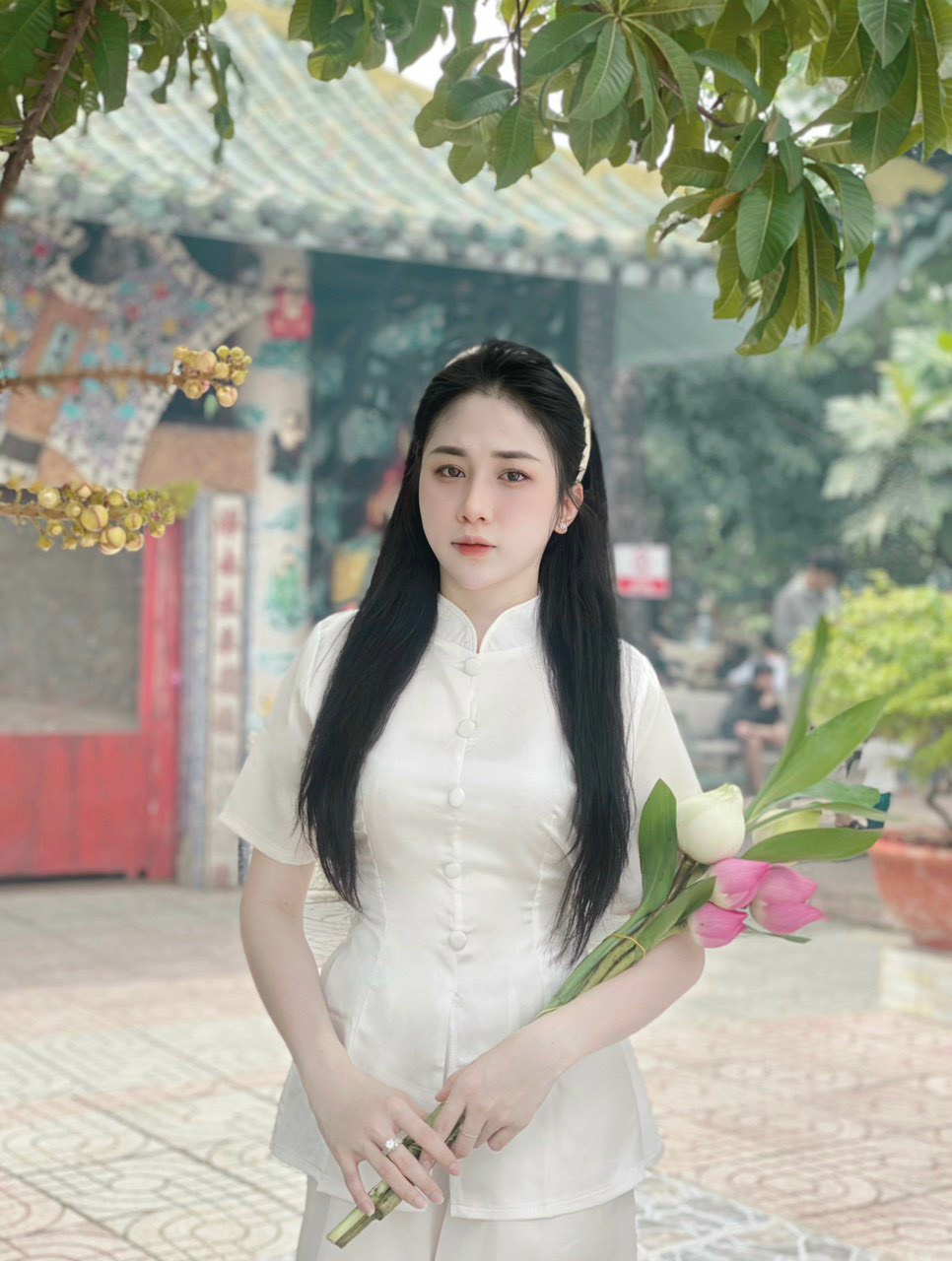 Set đồ đi chùa chất vải lụa cao cấp trơn l11