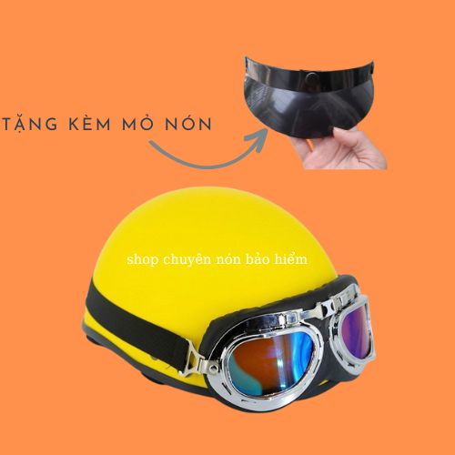 NÓN BẢO HIỂM NỬA ĐẦU KÈM KÍNH PHI CÔNG