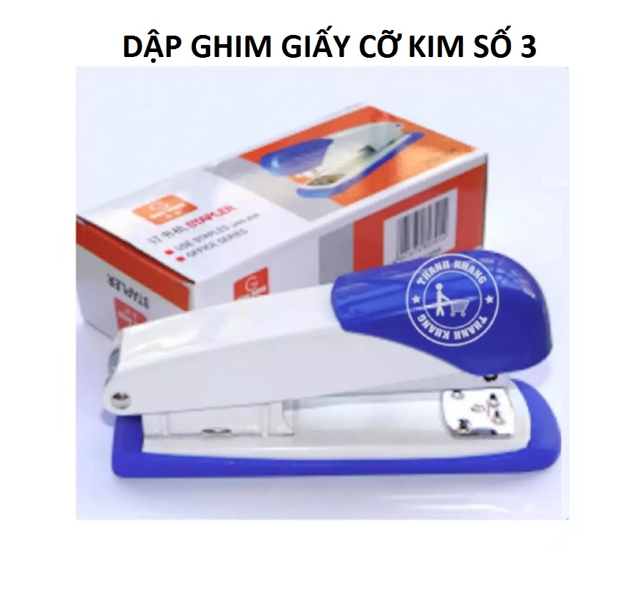 Dập ghim giấy cỡ kim số 3, công suất dập được 25 tờ A4, cỡ kim số 3