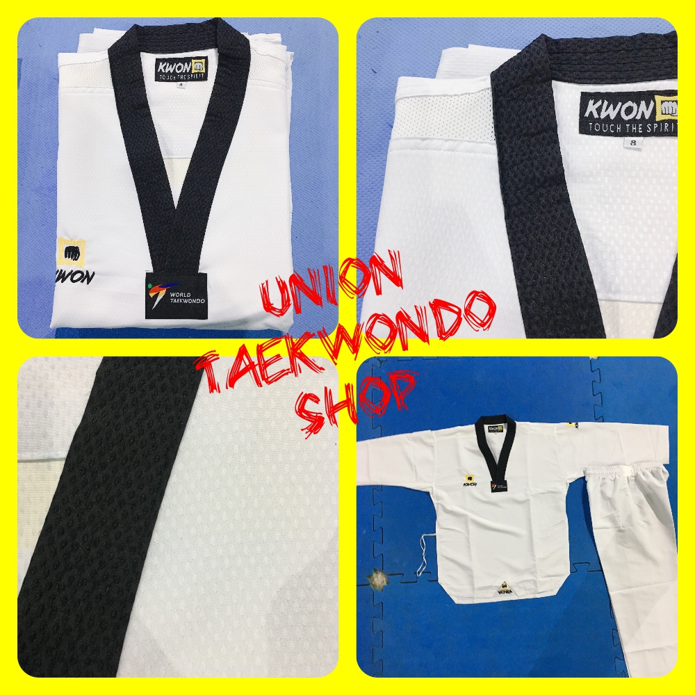 Võ Phục Taekwondo Kwon Kim Cương Lưới Fighter Tà Dài Chuẩn Thi Đấu Đối Kháng x UnionTaekwondoSHOP