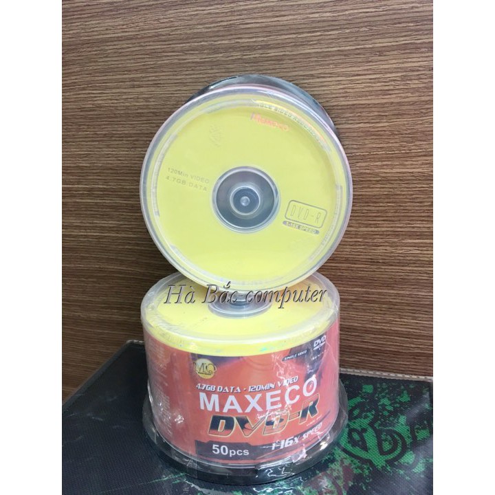 Đĩa trắng dvd maxeco 4.7gb cọc 50 cái - đĩa trắng ghi phần mềm 4.7