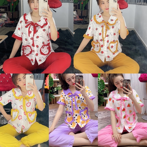 Đồ Bộ Pijama Kate Lụa Siêu Mịn TIỂU THƯ THỦY THỦ Siêu Đẹp Dưới 58kg
