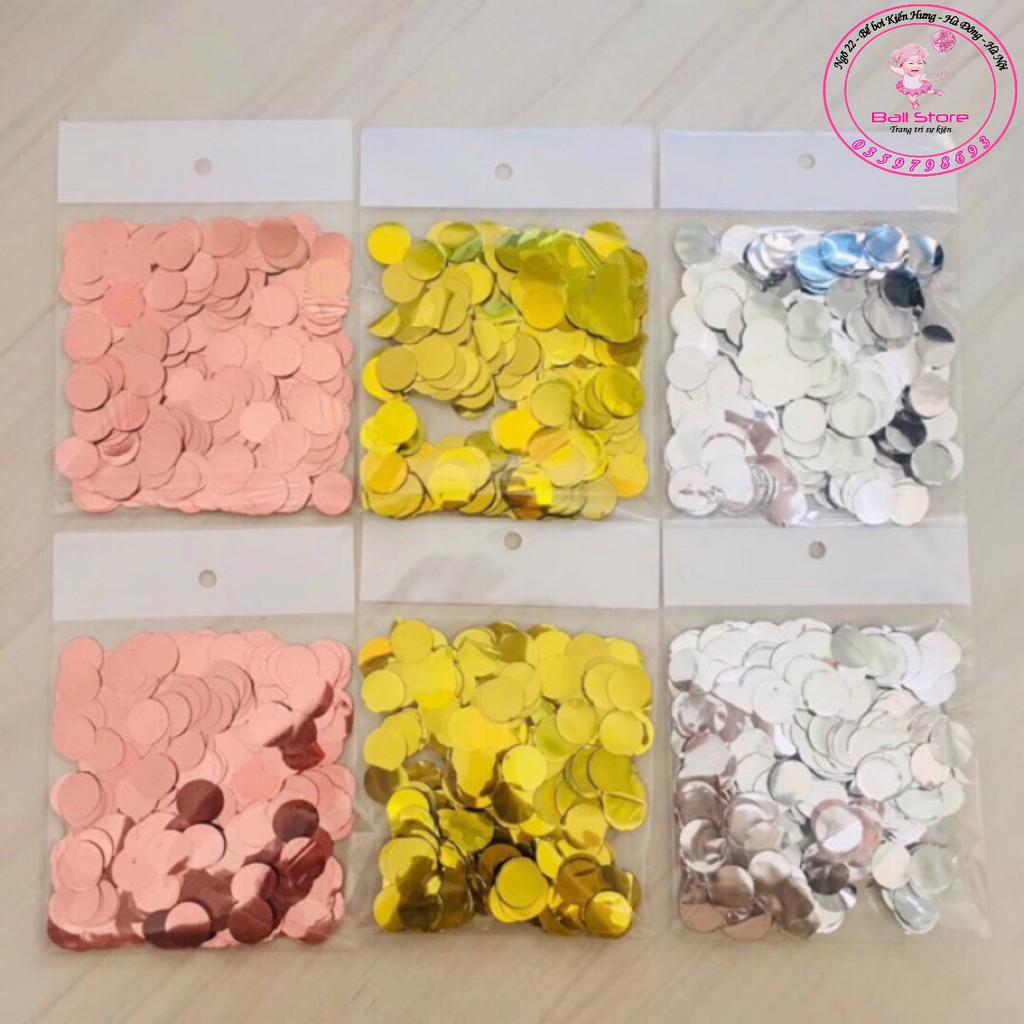 Nhũ Kim Tuyến 1,5 cm Rắc Bóng Nhiều mầu