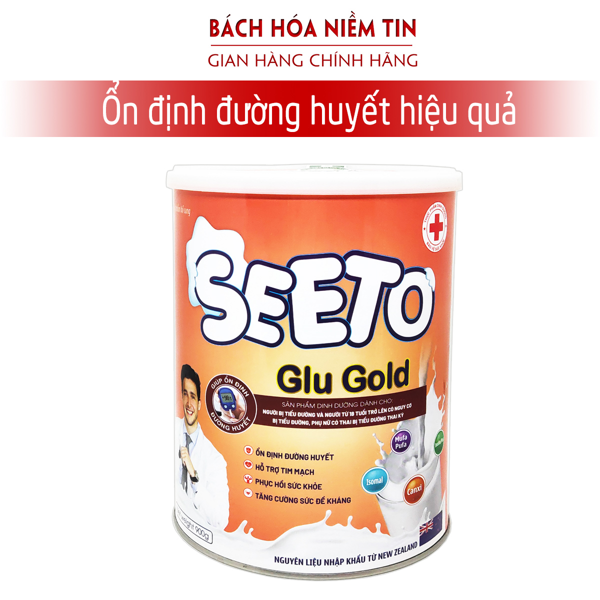 Sữa Tiểu Đường SEETO Glu Gold – tốt cho não và mắt tăng cường sức đề kháng hệ tiêu hóa khỏe mạnh, Giảm giảm đường huyết, khỏe tim mạch