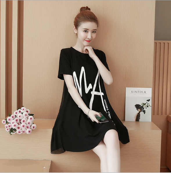 Váy bầu thiết kế Bana, váy trẻ trung chất cotton mềm mát V315