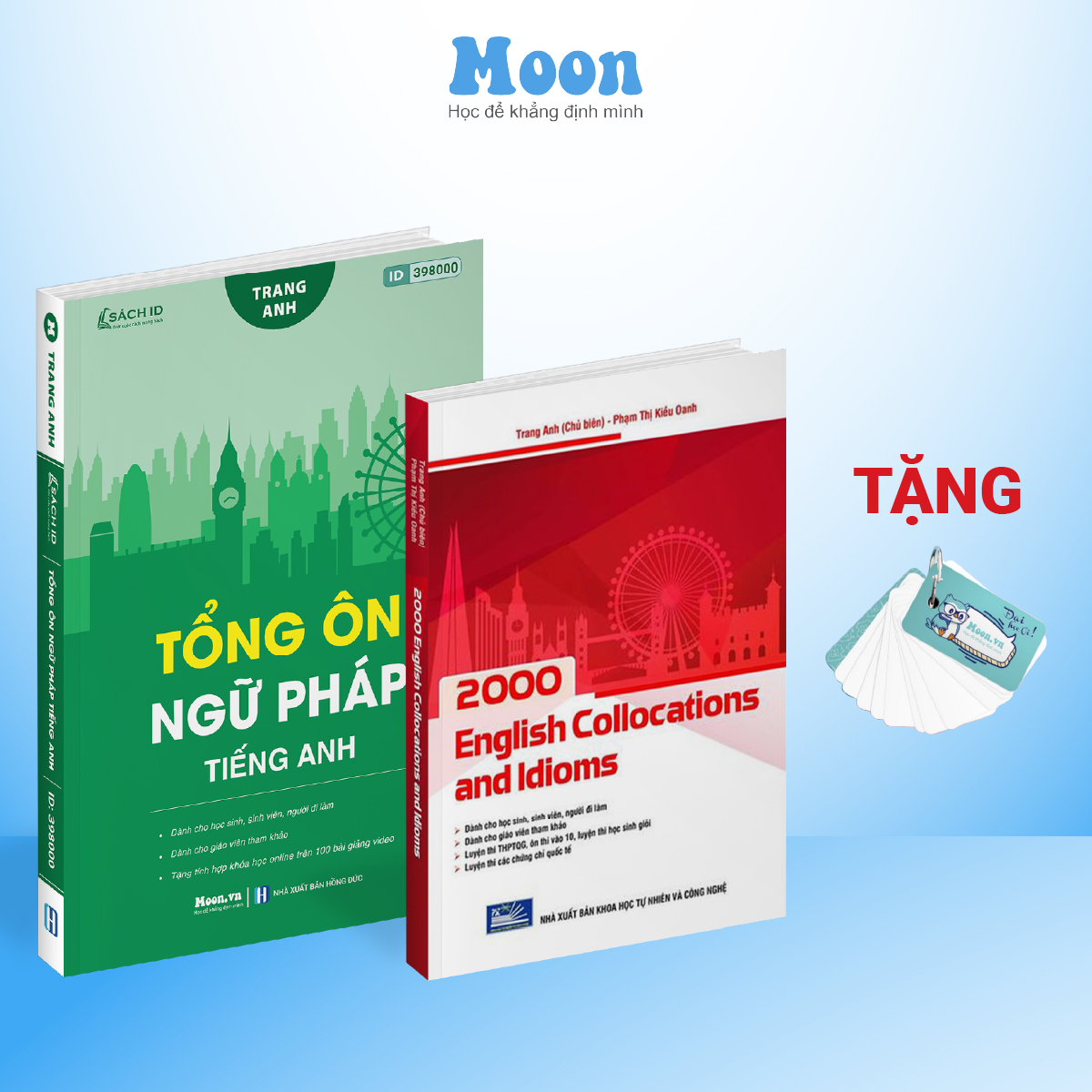 Combo 02 Sách cô Trang Anh : Tổng ôn ngữ pháp tiếng anh và 2000 English collocation and idioms