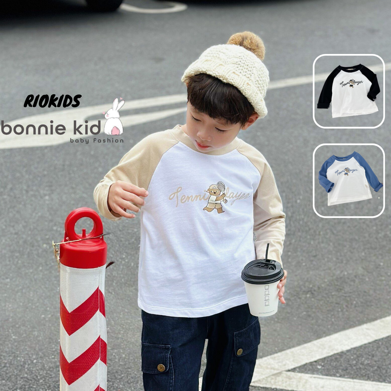 BE103 Áo thun dài tay zaclang BONNIE phong cách Hàn Quốc đi chơi, đi học, du lịch