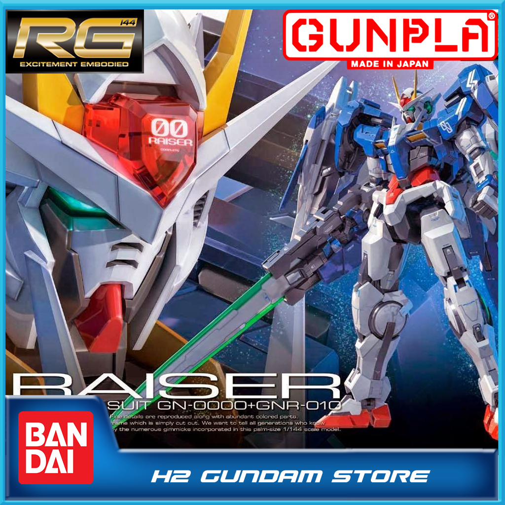 Mô hình Bandai RG 1/144 GN-0000+GNR-010 00 Raiser (Gundam Model Kits)