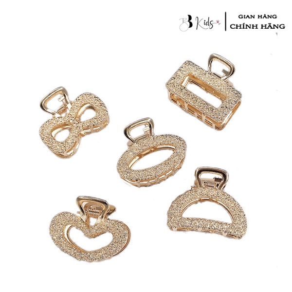 Sét 5 kẹp tóc bb kids màu vàng sang chảnh