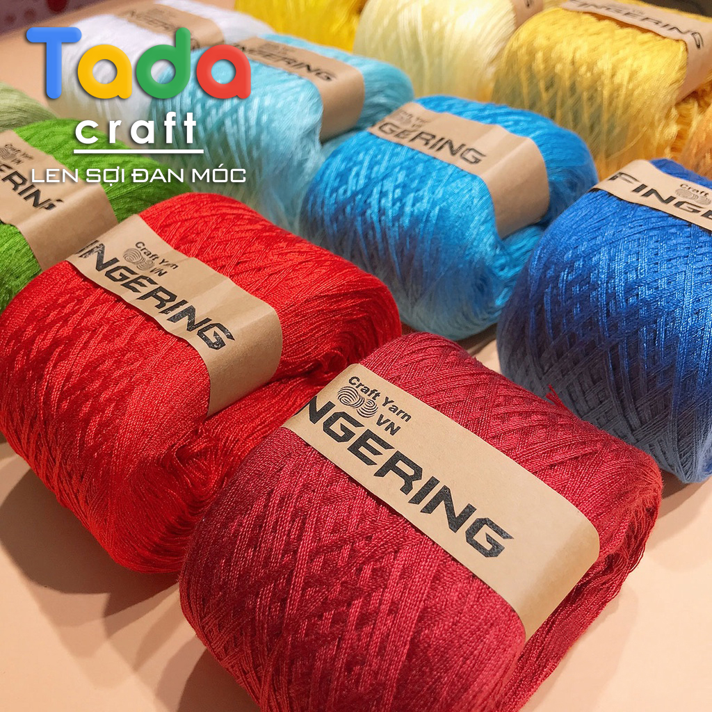 Sợi Cotton Bóng Fingering 100gr