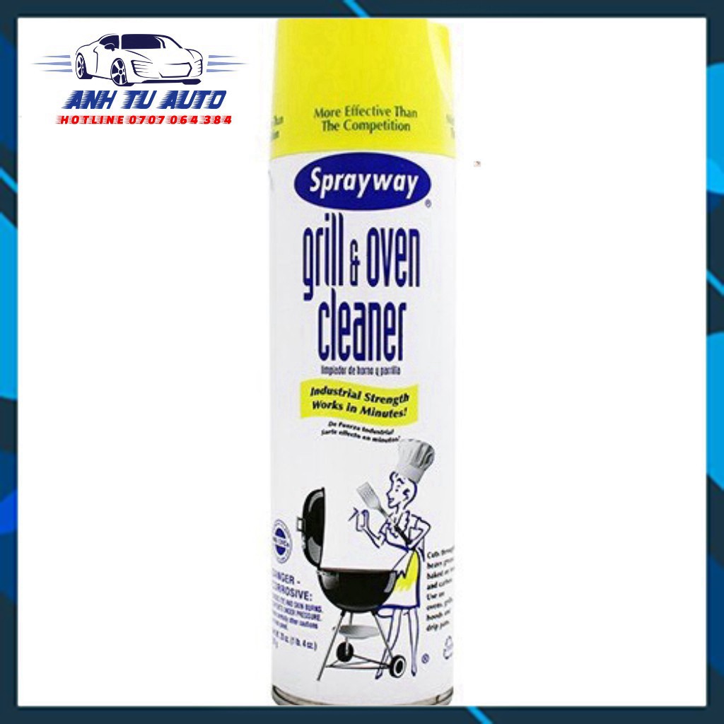 CHAI XỊT VỆ SINH BẾP, LÒ NƯỚNG, VỈ NƯỚNG - SPRAYWAY GRILL AND OVEN CLEANER 567g