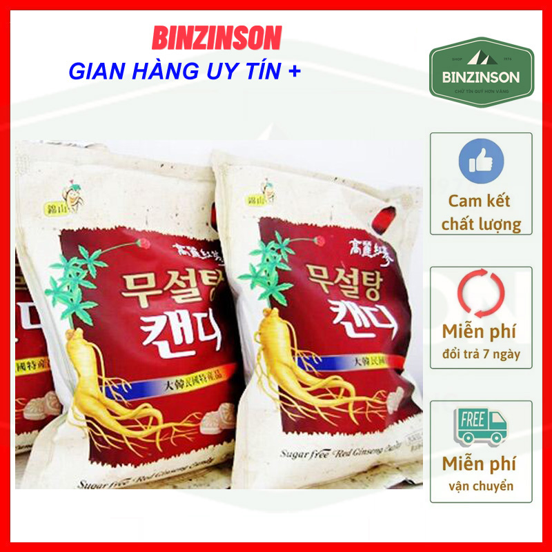 kẹo Sâm Không Đường 500G Hàn Quốc [ BỘ GỒM 2 GÓI 500GRAM ] - BINZINSON
