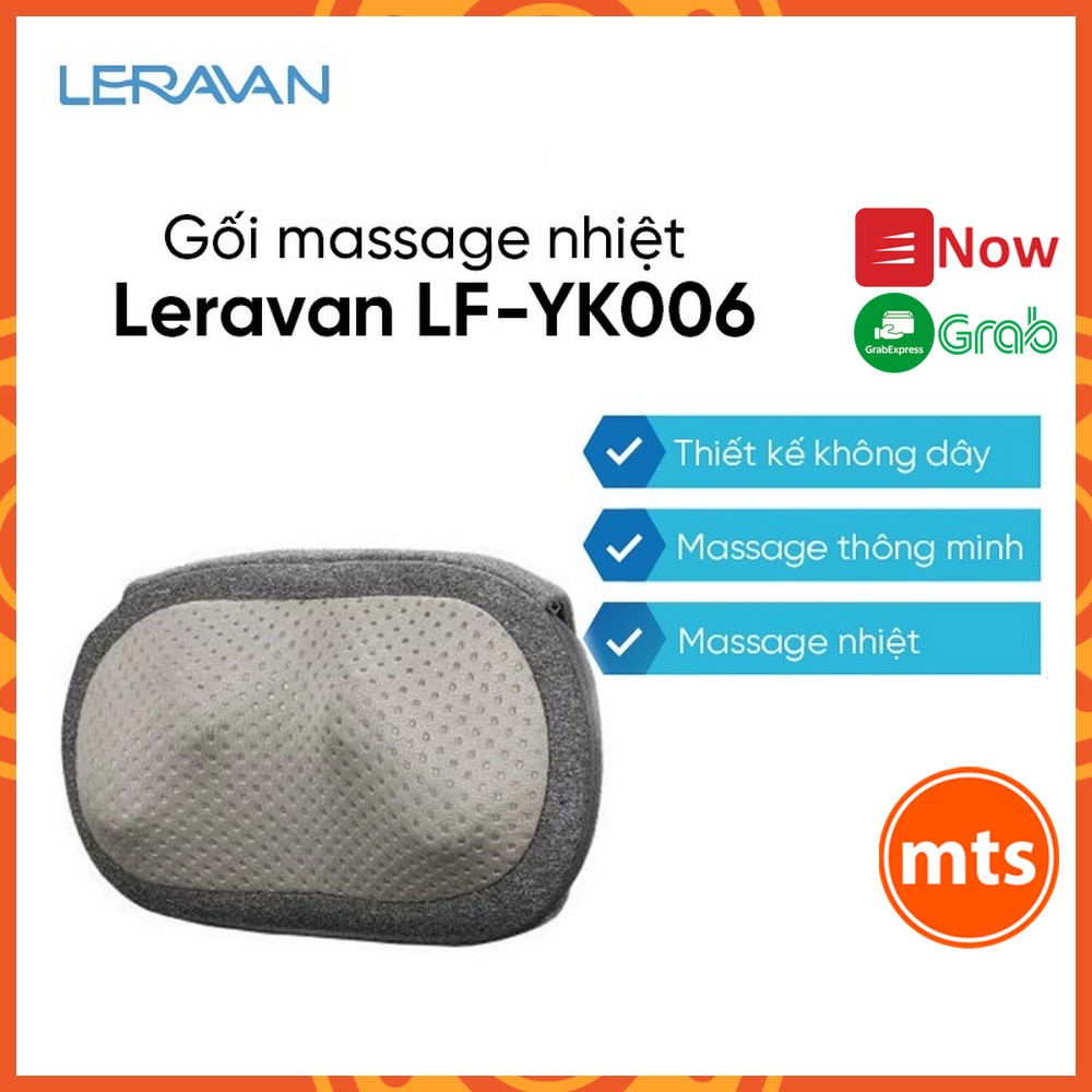 Gối massage nhiệt không dây Leravan LF-YK006 Xiaomi Youpin phân phối chính hãng - Minh Tín Shop