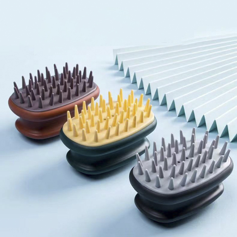 Lược gội đầu silicon, lược massage da đầu, lược gội đầu dưỡng sinh cao cấp - Happy Home 4U