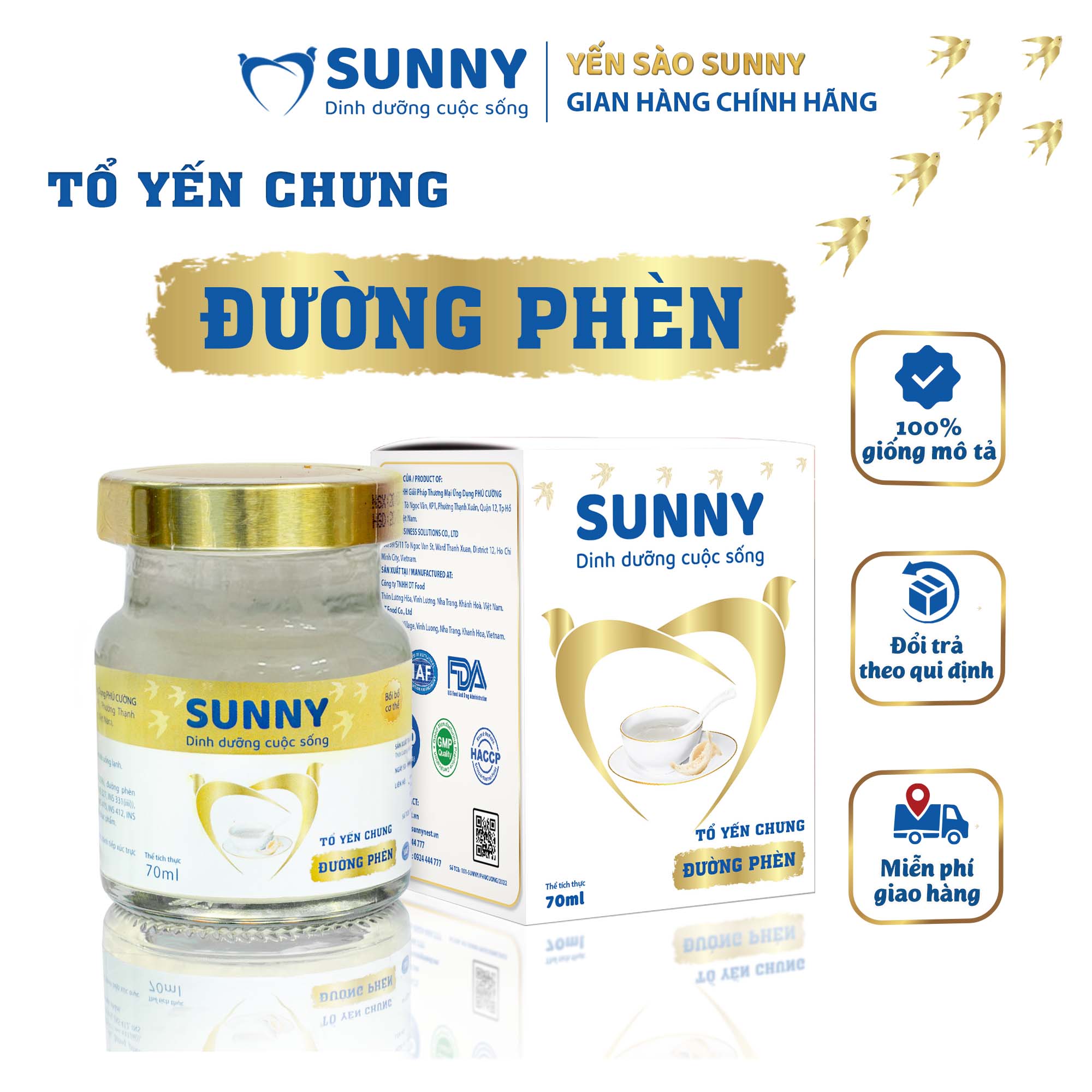 1 hũ yến sào sunny - yến sào khánh hòa chưng sẳn
