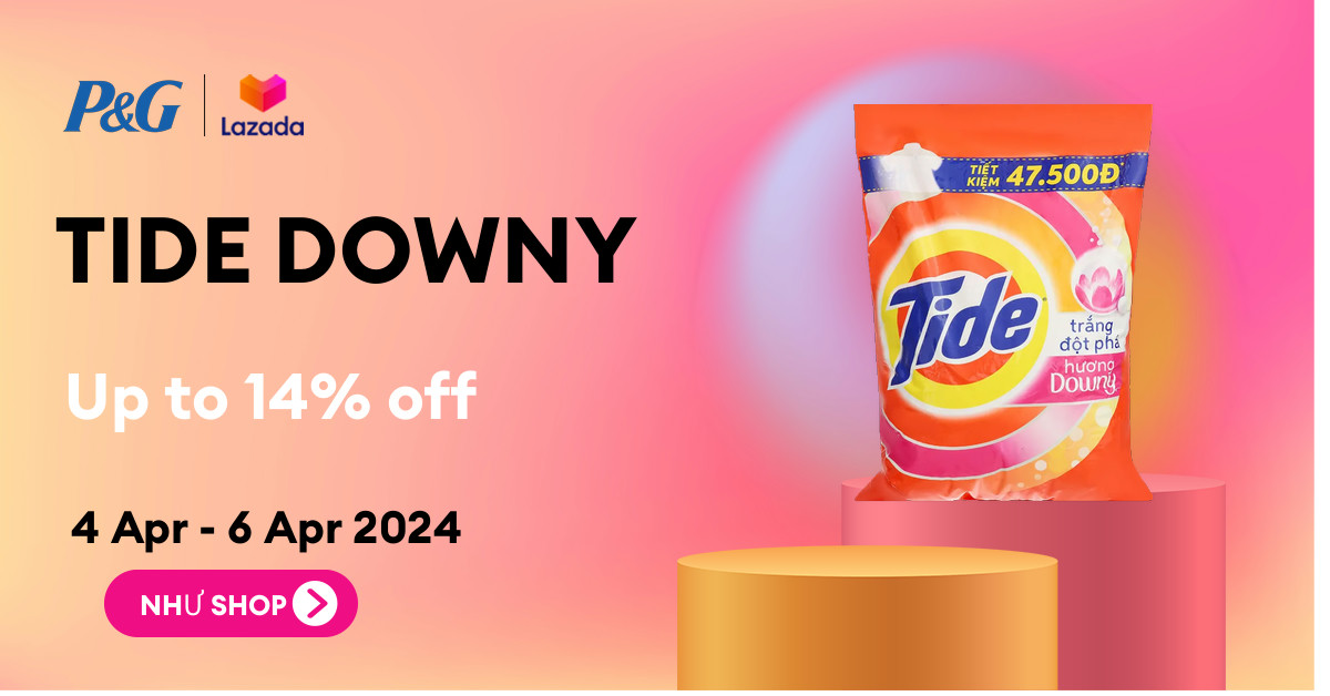 Bột giặt Tide trắng đột phá hương Downy túi 5kg HSD 2027