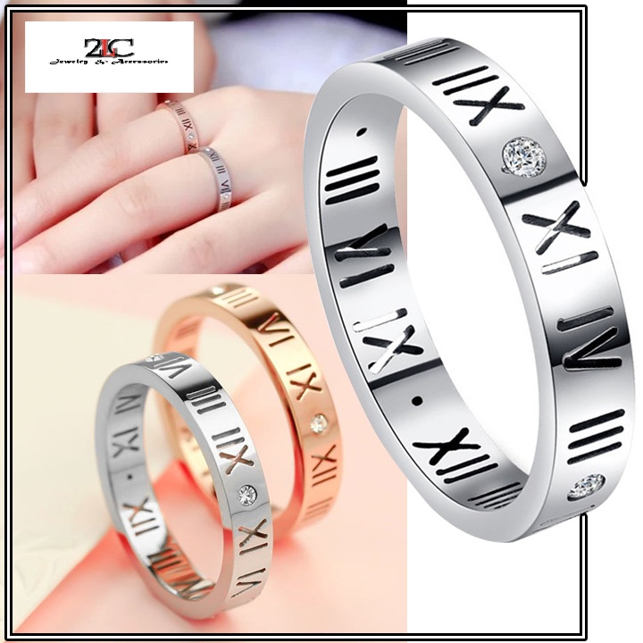[HCM]Nhẫn Nữ Titan Cao cấp Cá Tính Hình Ký Tự La Mã Siêu Đẹp