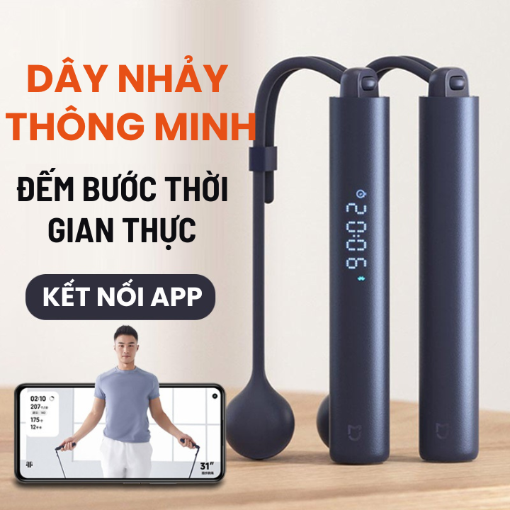 Dây nhảy thông minh Xi aomi Mijia - Dây nhảy không dây Xi aomi