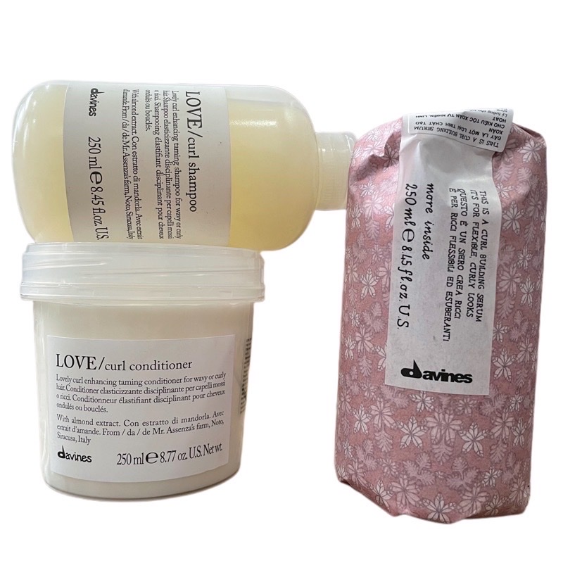 [HCM](Chính hãng) Combo gội xả và gel dưỡng tạo kiểu dành cho tóc uốn tóc xoăn Davines Love Curl